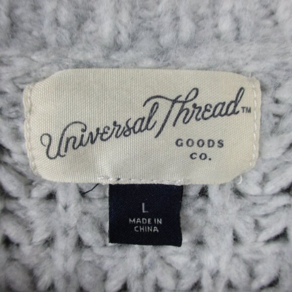 Lot 3 Sweater Women's Large White Gray Ana Universal Thread Chelsea & Theodore - Picture 3 of 16